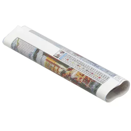 Gyémántszemes festőkészlet fa motívummal, 30×40 cm, akril vászon