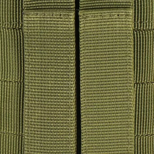 Sötétzöld poliészter övtáska, 17,5×13×5 cm, 2 rekesz, 4 zseb