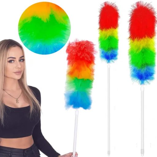 Teleszkópos portörlő 79–106 cm, puha mikroszálas fej, fehér