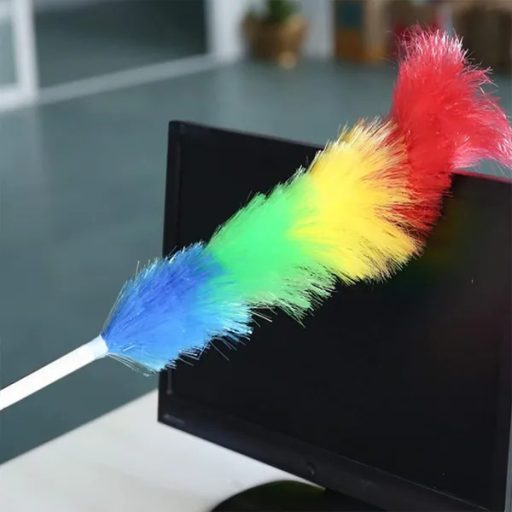 Teleszkópos portörlő 79–106 cm, puha mikroszálas fej, fehér