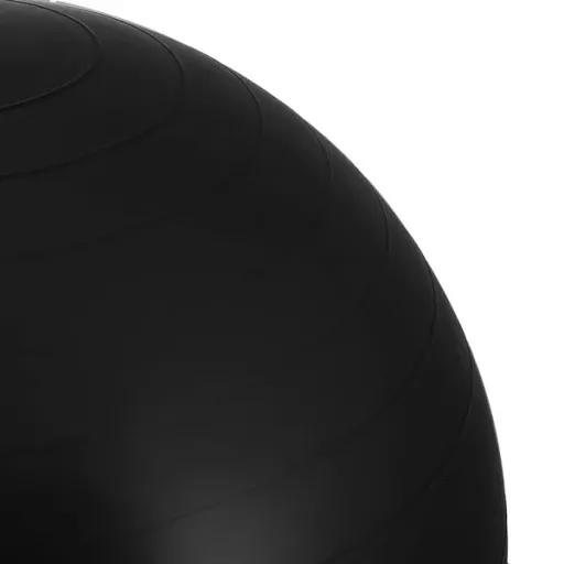 Fekete 55 cm PVC gimnasztikai labda pumpával, 150 kg teherbírás