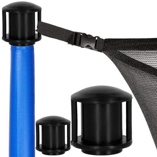 Fekete műanyag oszlopsapka 29,5 mm belső átmérővel, 46 mm magas