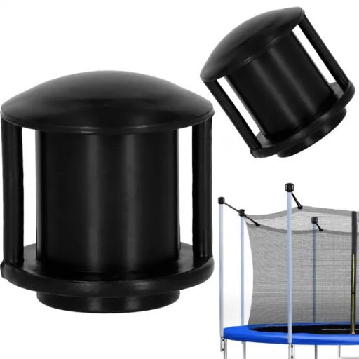 Fekete műanyag oszlopsapka 29,5 mm belső átmérővel, 46 mm magas