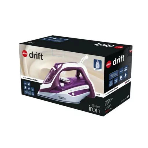 ELDOM DA35F gőzölős vasaló 2200W lila, kerámia talp automatikus kikapcs