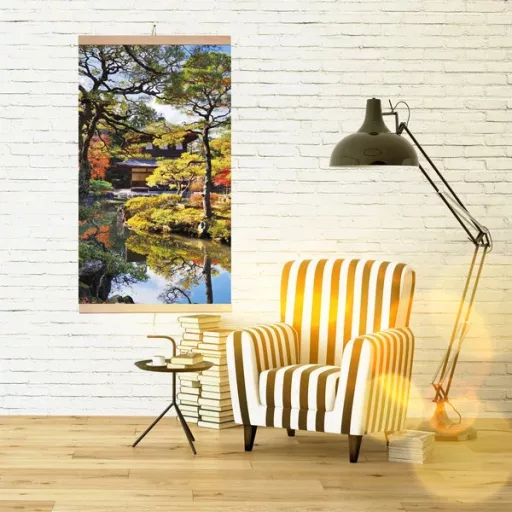 Rugalmas falra szerelhető infrapanel 430 W, 100×57 cm, kert minta