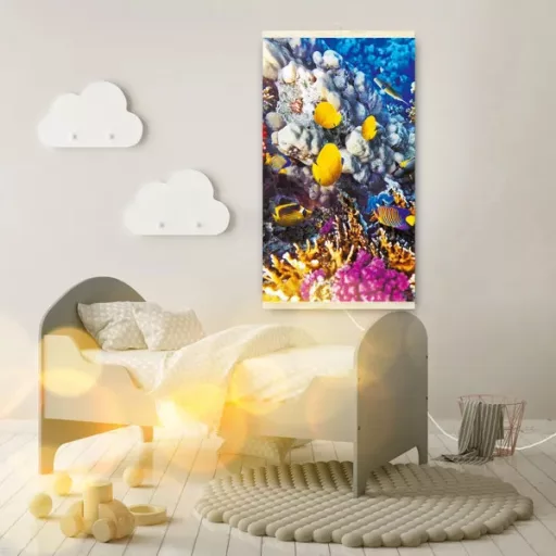 Rugalmas falra szerelhető infrapanel 430 W, 100×57 cm, kert minta