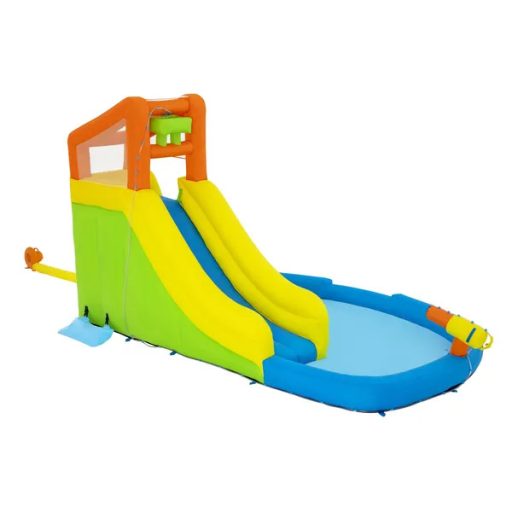 Bestway 53478 felfújható vízi játszótér csúszdával és fúvóval