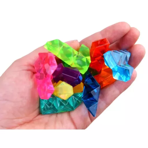 Gyémánt kirakó 10 színes elemmel, kétoldalas (szív-négyzet) táblával 13,5 cm