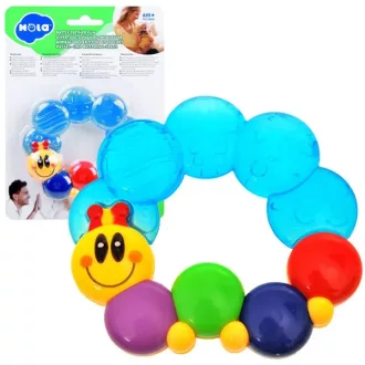   Hernyó formájú hűthető BPA-mentes babarágó, 10 cm átmérő