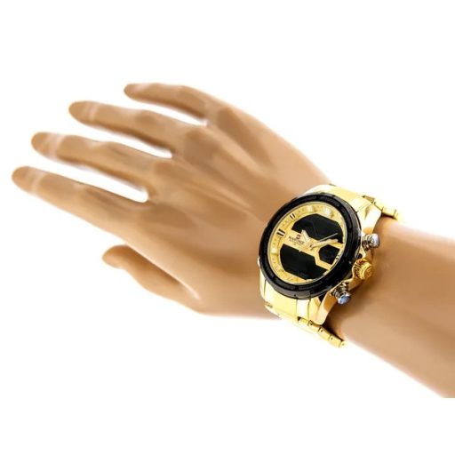 Naviforce NF9138S férfi karóra, fekete-arany, kvarc, fémszíj, díszdoboz