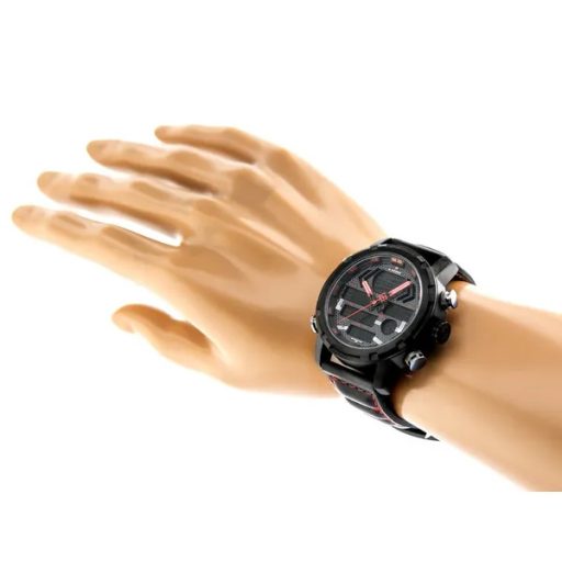 Naviforce NF9160 férfi karóra, fekete bőr, quartz stopper, WR30, dobozzal