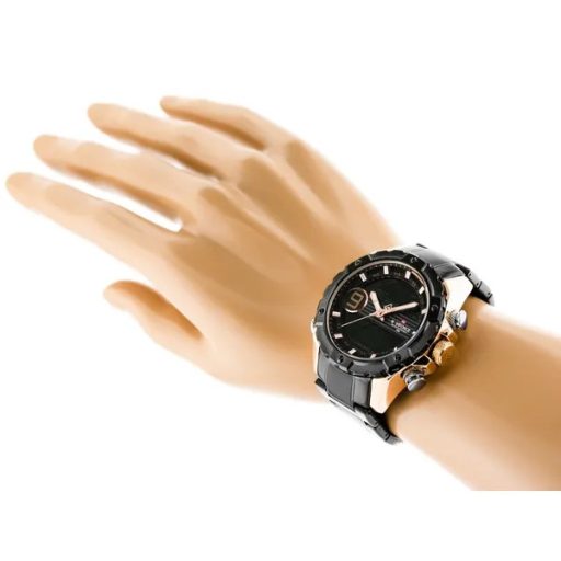 Naviforce férfi karóra fekete/rosegold, quartz analóg-digitális díszdobozzal
