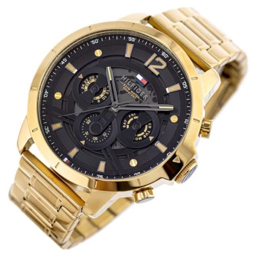 Tommy Hilfiger Luca férfi karóra, arany nemesacél, fekete számlap