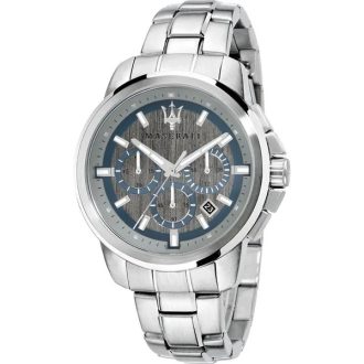   Maserati Successo férfi kronográf karóra, ezüst nemesacél, 44 mm, WR50