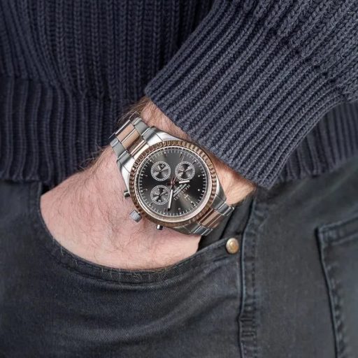 Maserati Competizione férfi karóra, rozéarany/ezüst acél, 10 ATM