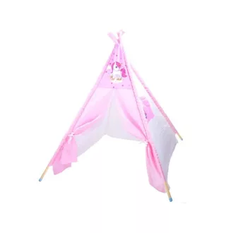   Rózsaszín unikornisos tipi gyereksátor, 145×110 cm, beltéri-kerti