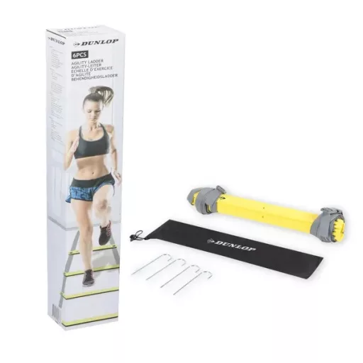Dunlop Sport 4 m agility létra rögzítő tüskékkel, hordtáskával
